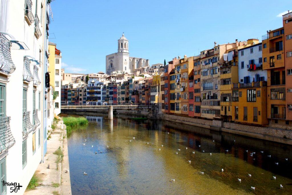 Girona panorama starego miasta